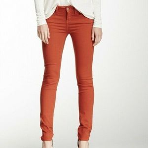 Vince. 5 Pocket Skinny Jean Rust Stretch Pant